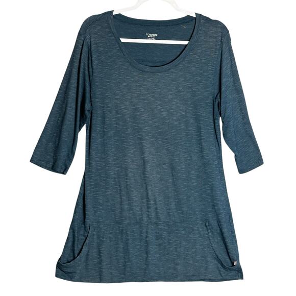 Toad & Co Tops - Toad & Co Sz M Organic Cotton Ursa Tunic Half Sleeve Kangaroo Pocket Sustainable